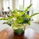 Fresh orchids and roses in vase for same-day NY and NJ delivery
