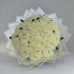 30 stems white mums bouquet for local NJ delivery