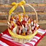 Elegant meat and cheese basket with high-quality gourmet selections