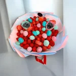 Colorful chocolate strawberry bouquet perfect for special occasions