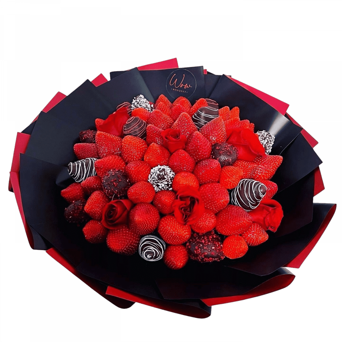 Strawberry with Chocolate covered strawberries Wow Bouquet Food