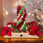 Surprise your loved ones this Christmas with a 24x14 inch box of fruits and chocolates, featuring an 18-inch strawberry tower with chocolate-covered strawberries.