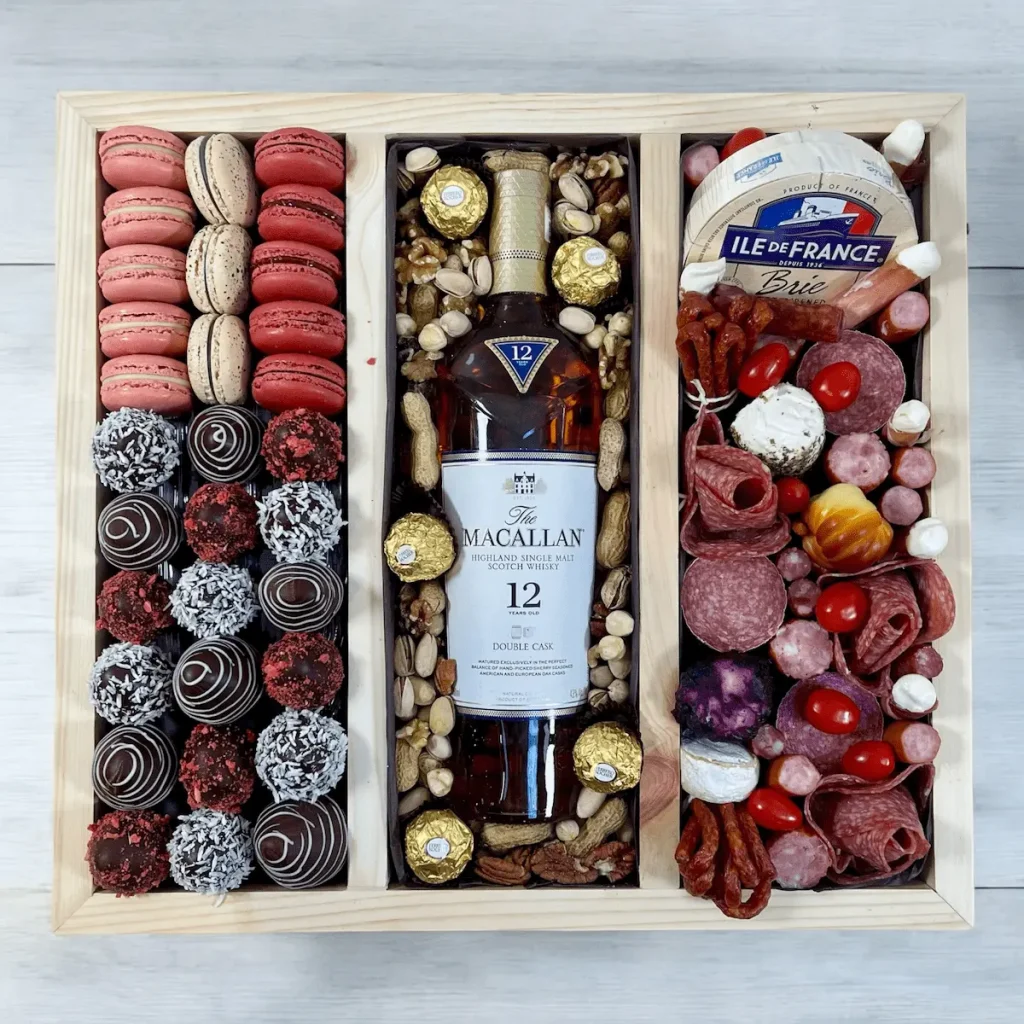 Unique Anniversary Gift Box with a selection of nuts and sweet delights