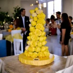 Elegant Chocolate Covered Strawberry Tower with Belgian chocolate strawberries and roses