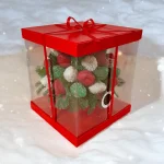 Enjoy 40 chocolate-covered strawberries in a Christmas box, surrounded by real pine to bring the taste and scent of the season.