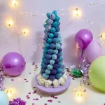 A Frozen color-themed tower of chocolate-covered strawberries, available in Regular and Large sizes, ideal for any special event.