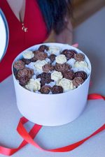 Chocolate Flower Delight Box by WOW Bouquet, NYC's gourmet creation.