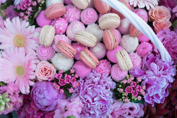 Housewarming gift basket filled with NYC's finest flowers and sweets.