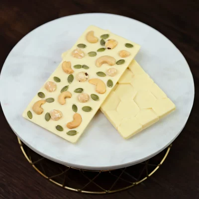 Premium Gourmet White Chocolate Bar with Cashews and Pumpkin Seeds by WOWBouquet