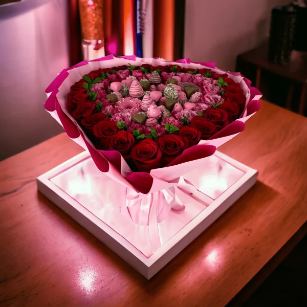 Premium floral and chocolate bouquet, designed for special deliveries in Manhattan.