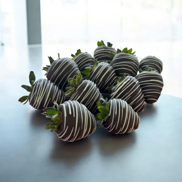 Chocolate-covered strawberries for birthday celebrations, available in multiple sizes