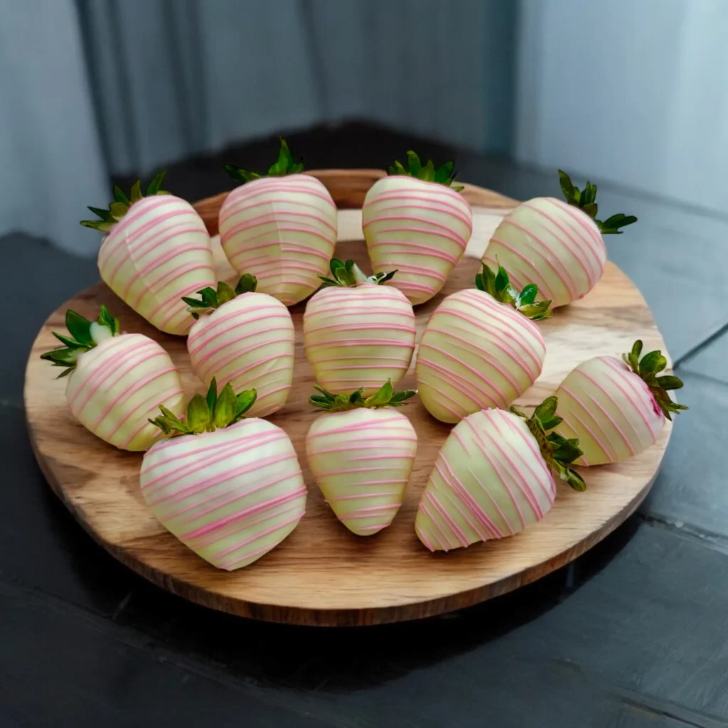 Gift box of chocolate covered strawberries for anniversaries