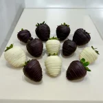 Elegant thank you chocolate strawberries in gift box