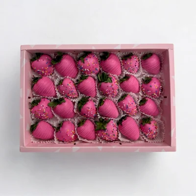 Romantic chocolate-covered strawberry arrangement for Valentine’s Day