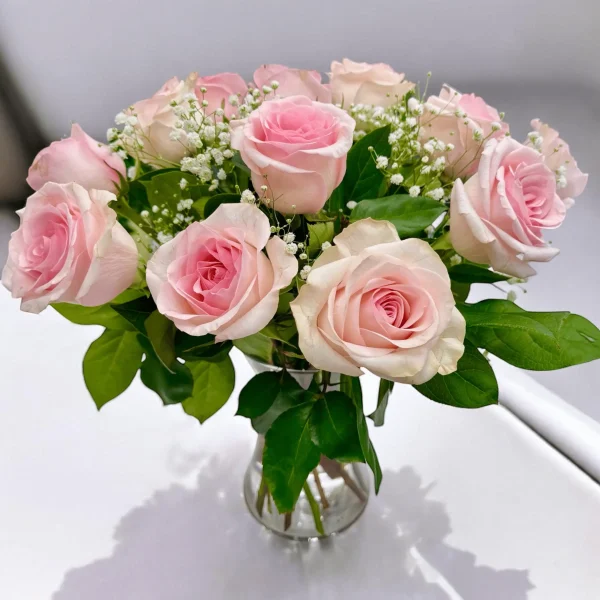 Lovely pink roses arranged for Bergen County delivery