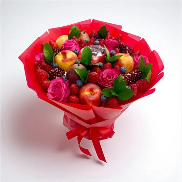 Fresh fruit and rose bouquet centerpiece – WOWBouquet NJ NYC